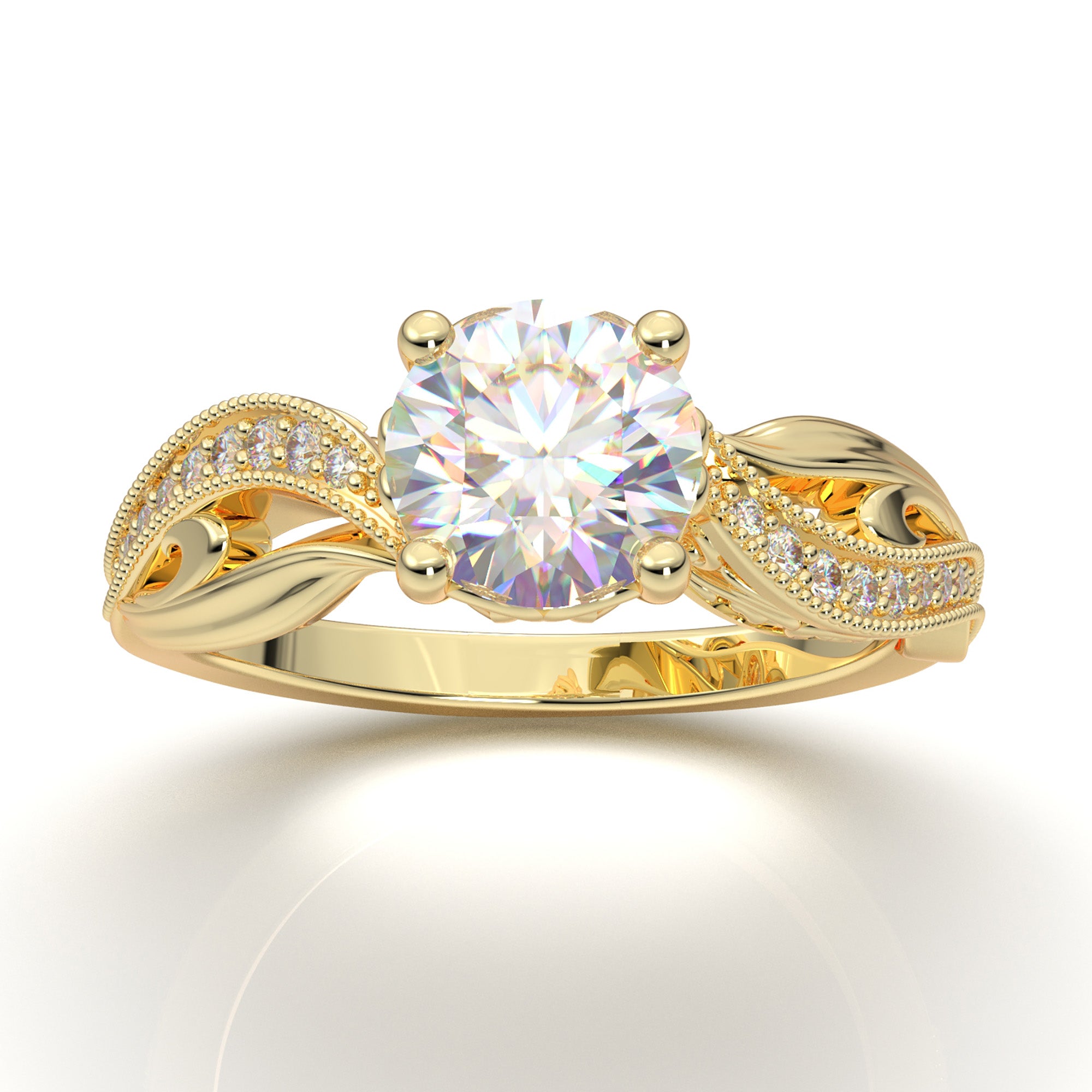Lyra | 18K Rose Gold halo style engagement ring | Taylor & Hart